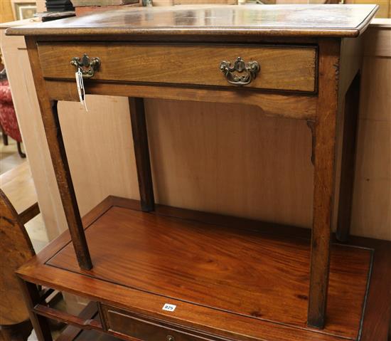 A George III mahogany side table W.81cm